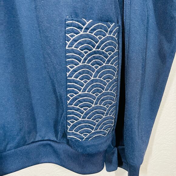 Adidas Originals Full Zip Jacket Long Sleeve Blue Athletic Track - L - Picture 5 of 7